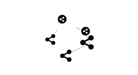 Abstract network of connected nodes symbolizing data sharing and communication.