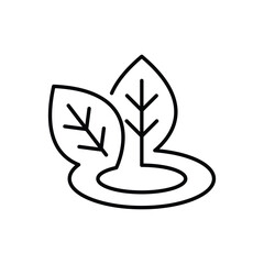 Plant Based Icon – Seedling in Soil, Representing Vegan, Eco-Friendly, and Plant-Derived Products