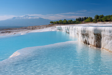 travertine pools and terraces in Pamukkale