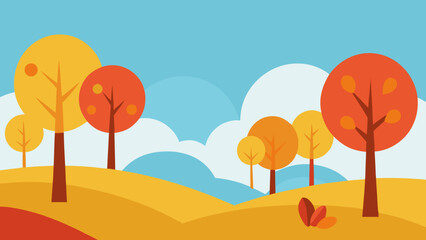 autumn landscape with trees