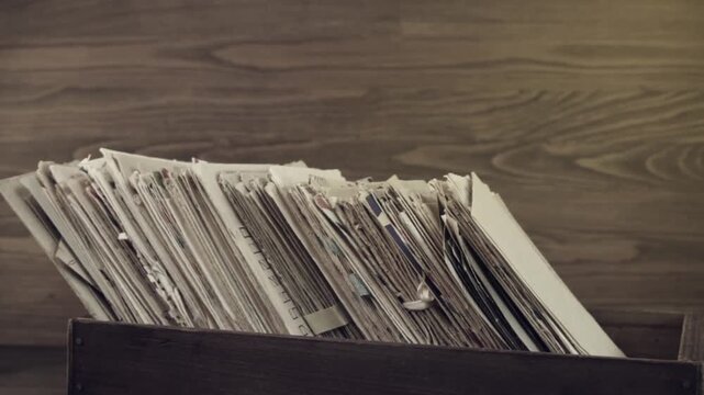 Old postal paper letters in the box zoom in.  Text: "Leningrad"