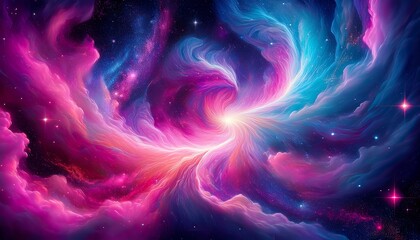 swirling clouds of pink and blue in cosmic wonder nebula cosmic galaxies