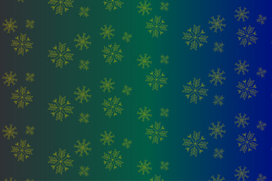 Green blue gradient gold snowflake seamless vector pattern

Keywords (Vector):
