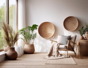 scandinavian interior photography with natural materials and a simple clean look