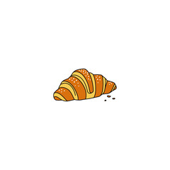 croissant icon flat vector design.