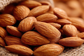 Fototapeta premium Tasty and nutritious almond nuts 