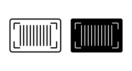 Editable  two style pack Barcode scanner silhouette