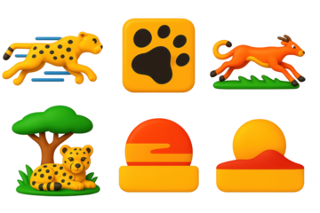 Cheetah is running in the wild