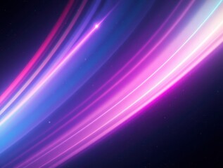 Fototapeta premium Colorful light trails creating a cosmic atmosphere in a deep space setting