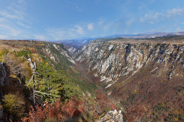 Autumn landscape in Durmitor National Park