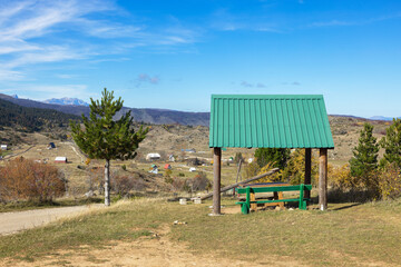 An autumn road in Durmitor National Park