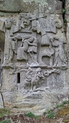 Externsteine. Sandstone rock formation located in the Teutoburg Forest, North Rhine Westphalia, Germany