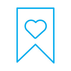 Vector illustration featuring simple and modern bookmark shapes with heart elements for Wishlist, save, and favorite actions. Calendar icon outline and linear vector. 