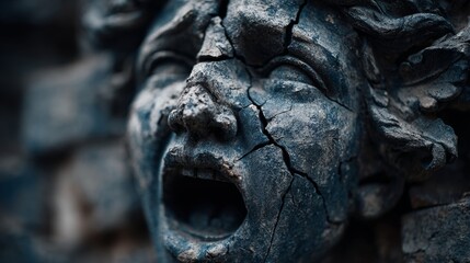 Ominous dark texture of decay