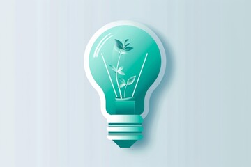 Clean energy lightbulb with sprout