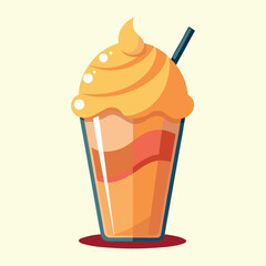 Sweet delicious creamy ice cream icon in a cup, cone, or vector illustration
