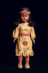 ancienne petite poupée amérindienne de collection 