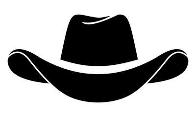 black cowboy hat icon logo