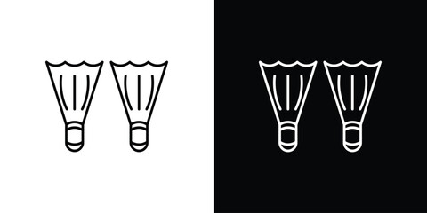 Scuba diving icons pack set, ready to use vector © Surya