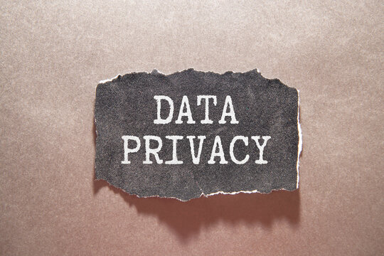 Data Privacy Day, minimalistic banner with the inscription in wooden letters