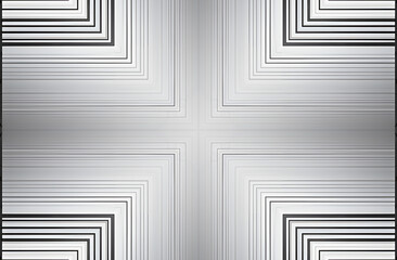 Obraz premium Abstrakcyjne symetryczne tło w odcieniach szarości z geometrycznym układem linii.