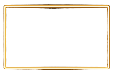 Thin light beam frame with glowing edges isolated on white background