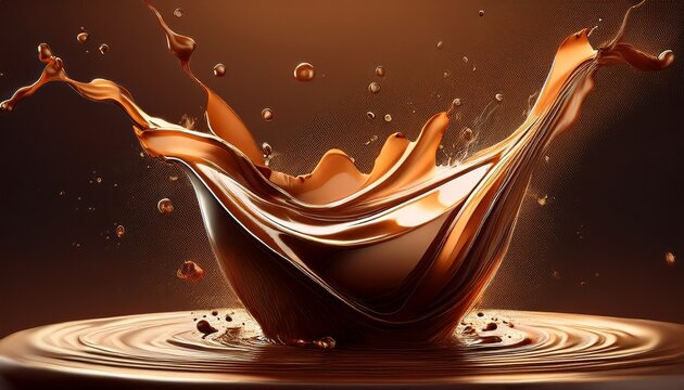 dynamic coffee splash scene