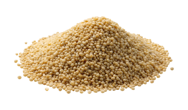 Pile of quinoa isolated on transparent background
