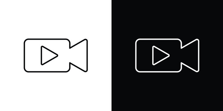 Video call icons pack set, ready to use vector