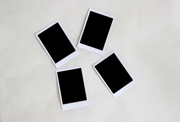 blank photo frames white background 