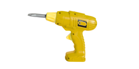 A yellow cordless power drill, a versatile tool for various DIY and professional tasks, perfect for drilling holes and driving screws