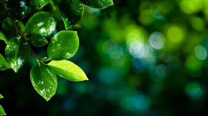 Leaves green nature plant tree forest blurred bokeh light outdoors vibrant lush foliage growth natural environment