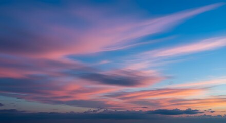 Obraz premium The abstract beauty of a long exposure of moving clouds.