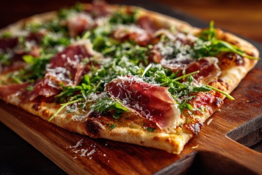 Gourmet Prosciutto Pizza with Arugula