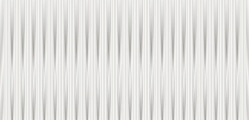 White, cloud dancer, ribbed glass texture background with soft, grey, frosted waves. Vector-fluted panel with a light, airy feel. Embossed, striped, minimal&mdash;ideal for acrylic or polycarbonate surfaces