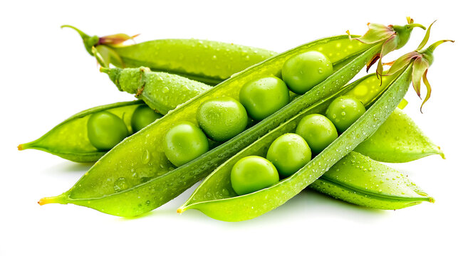 Peas green fresh vegetables healthy food nutritious plant-based vibrant close-up droplets water texture organic natural still life colorful