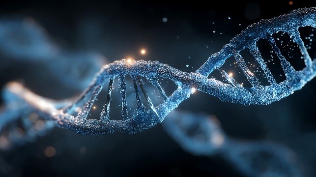 Dna structure helix strand molecular biology genetics science medical research background image