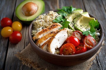 Healthy Chicken Quinoa Bowl