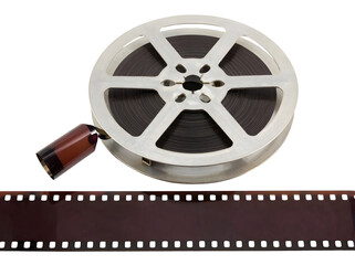 Old film strip isolated