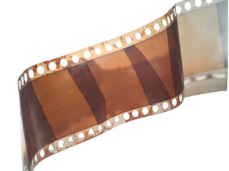 Old film strip isolated