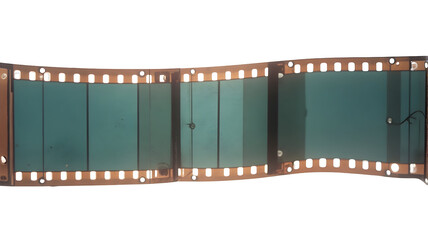 Old film strip isolated