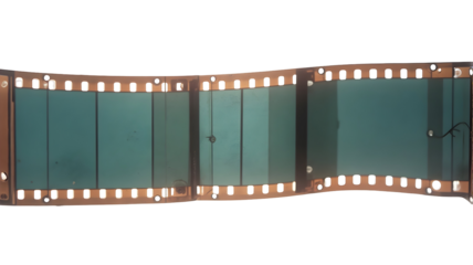 Old film strip isolated