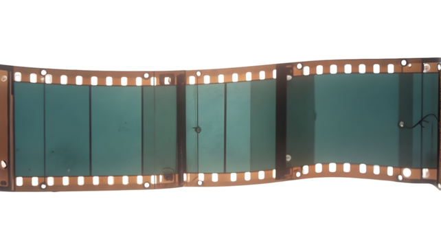 Old film strip isolated
