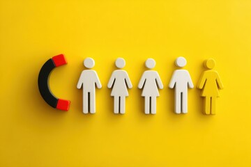 Abstract Human Magnetism Concept