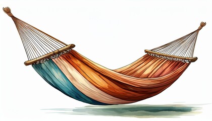 hammock isolated on a white background generative ai