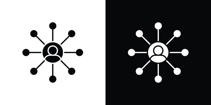 Affiliate marketing icons vector. silhouette or icon or pictogram.