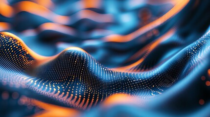 Stunning abstract network with glowing nodes and flowing lines for modern technology, science, or futuristic concepts bringing digital dreams to life