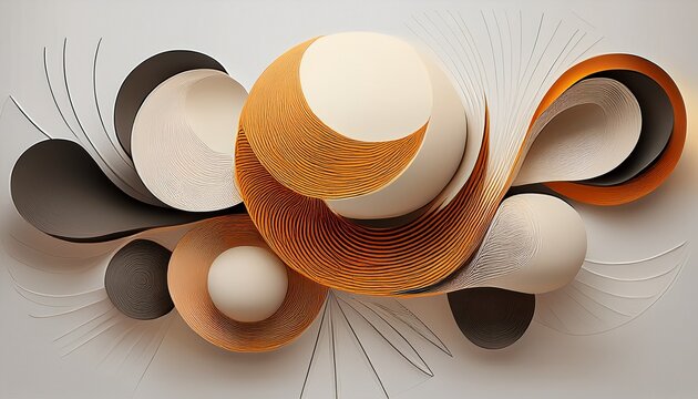 modern abstract decor isolated on white background se of