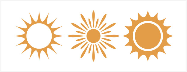 Sun set icon isolated. Stencil clip art. Vector stock illustration