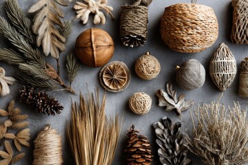 Natural Aesthetic: Rustic Dried Botanicals Display